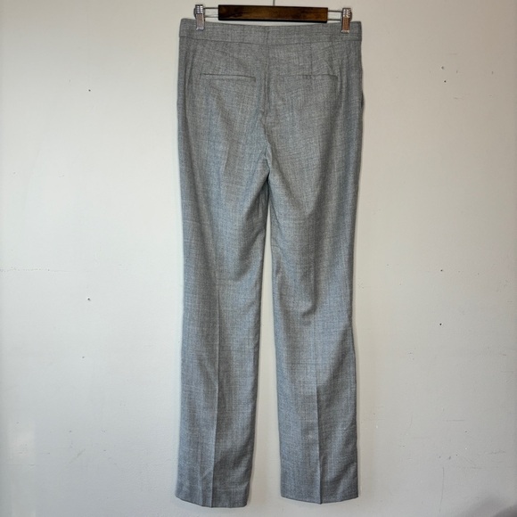 THEORY Gray Slim-Straight Wool Pant in New Light Heather Sleek Flannel Sz 2 NWT - Picture 7 of 10
